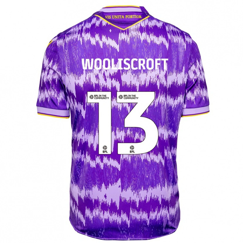 Danxen Heren Morgan Wooliscroft #13 Paars Geel Uitshirt Uittenue 2025/26 T-Shirt