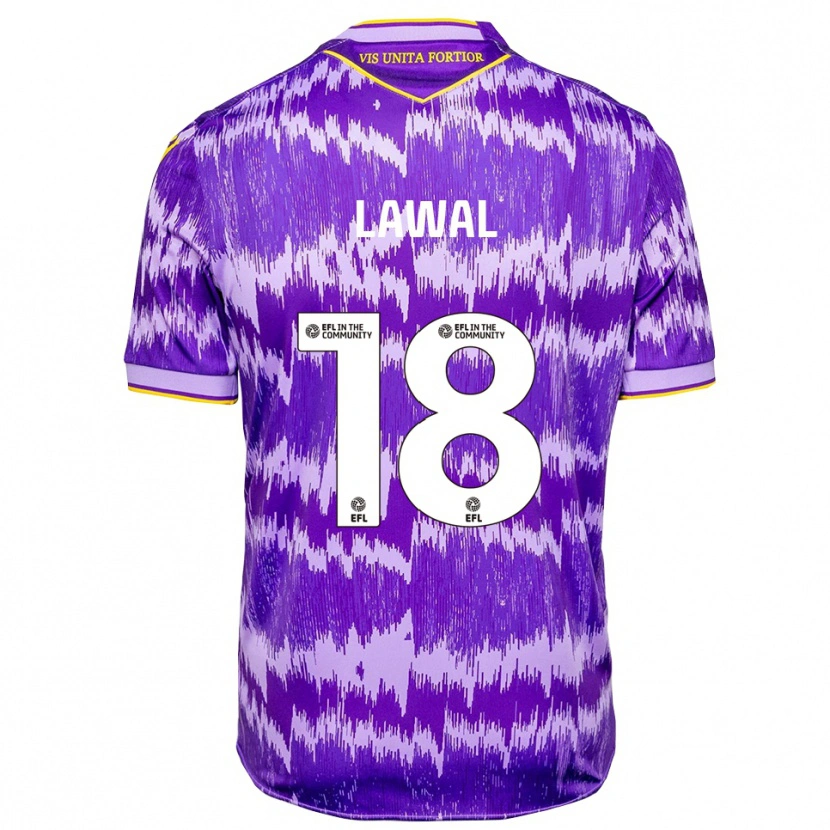 Danxen Heren Bosun Lawal #18 Paars Geel Uitshirt Uittenue 2025/26 T-Shirt