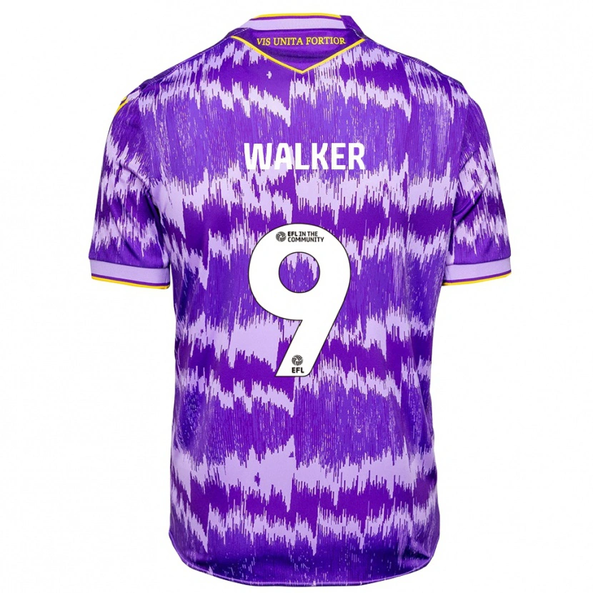 Danxen Heren Adriel Walker #9 Paars Geel Uitshirt Uittenue 2025/26 T-Shirt