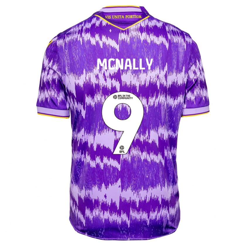 Danxen Heren Tommy Mcnally #9 Paars Geel Uitshirt Uittenue 2025/26 T-Shirt