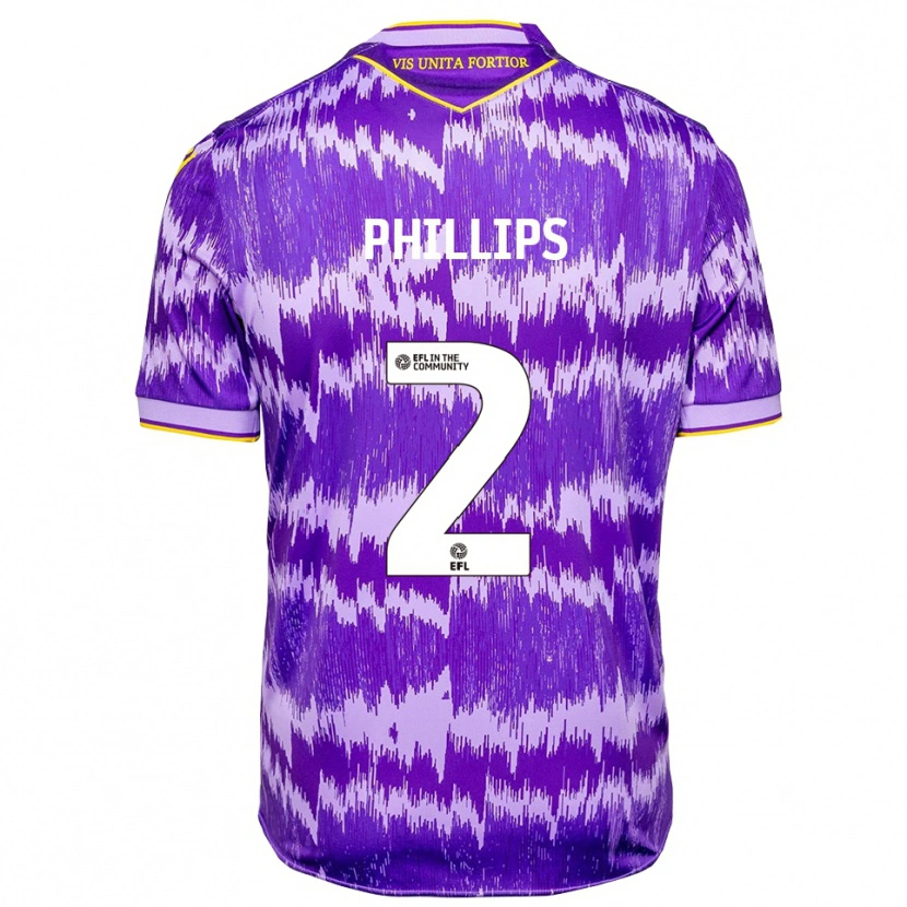 Danxen Heren Sanchez Phillips #2 Paars Geel Uitshirt Uittenue 2025/26 T-Shirt