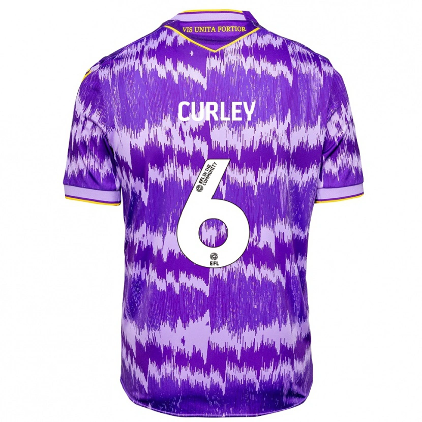 Danxen Heren Ruben Curley #6 Paars Geel Uitshirt Uittenue 2025/26 T-Shirt