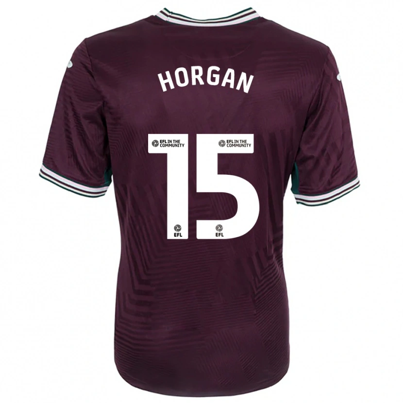 Danxen Heren Gwenan Horgan #15 Roest Rood Wit Uitshirt Uittenue 2025/26 T-Shirt