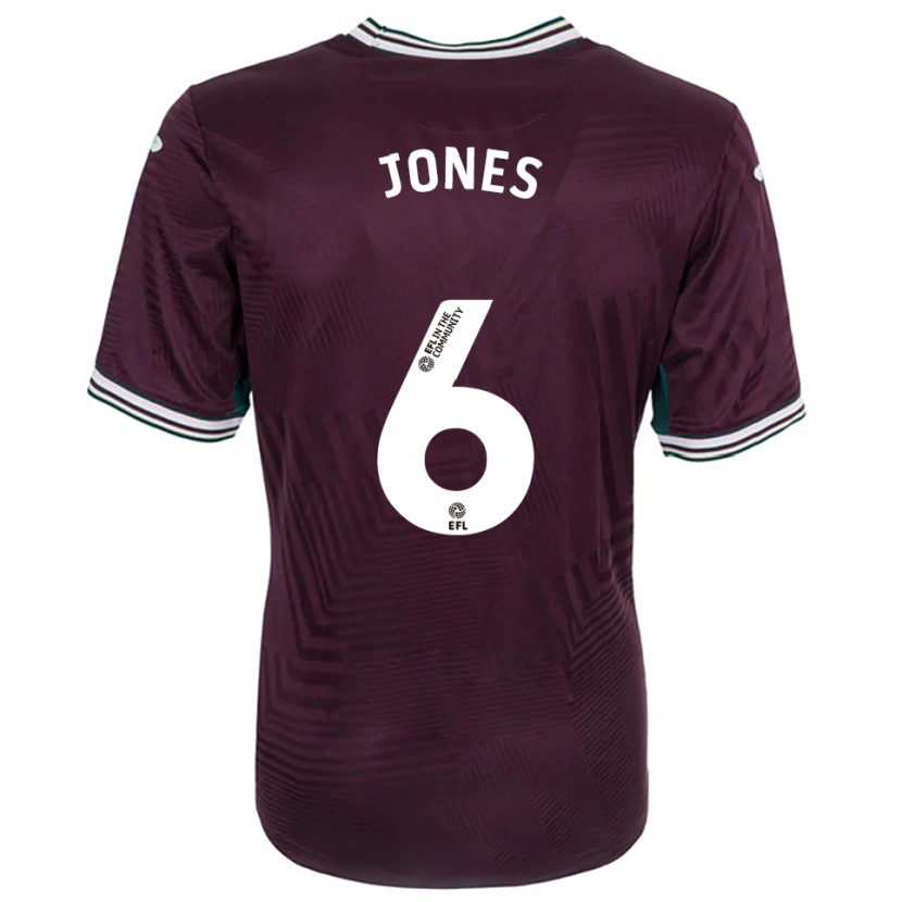 Danxen Heren Iestyn Jones #6 Roest Rood Wit Uitshirt Uittenue 2025/26 T-Shirt