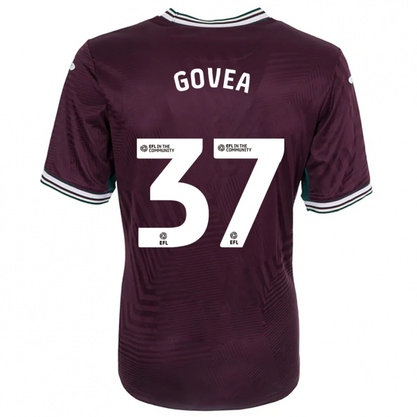 Danxen Heren Aimar Govea #37 Roest Rood Wit Uitshirt Uittenue 2025/26 T-Shirt