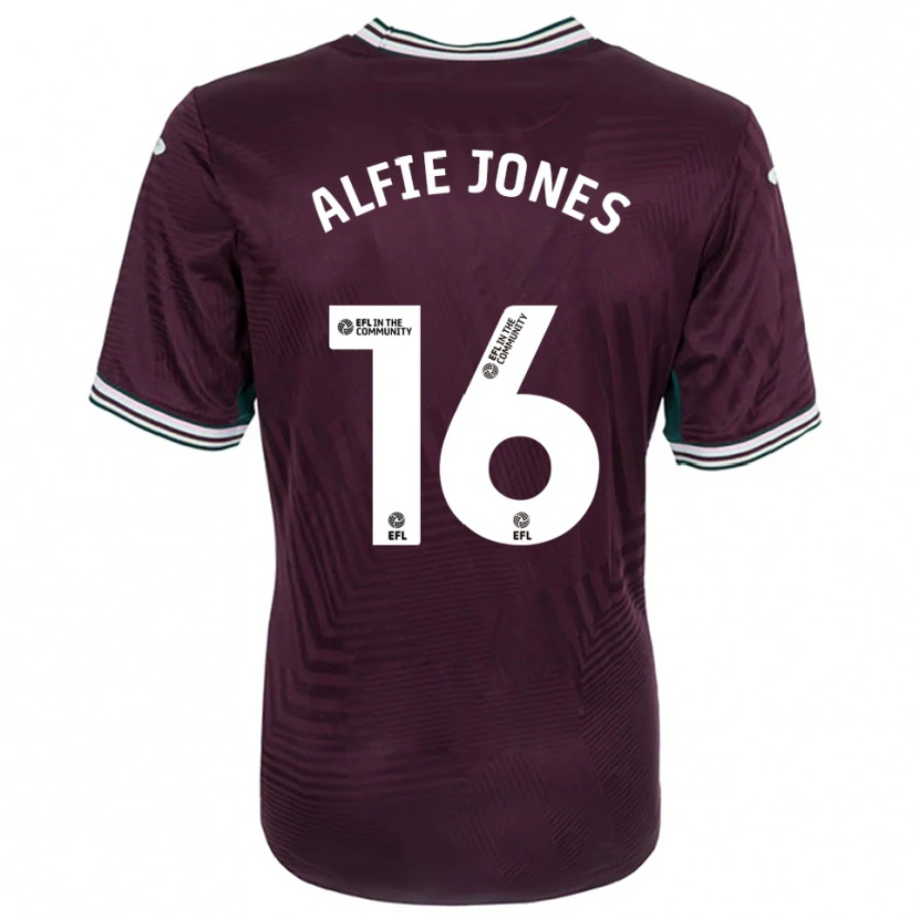 Danxen Heren Alfie Jones #16 Roest Rood Wit Uitshirt Uittenue 2025/26 T-Shirt