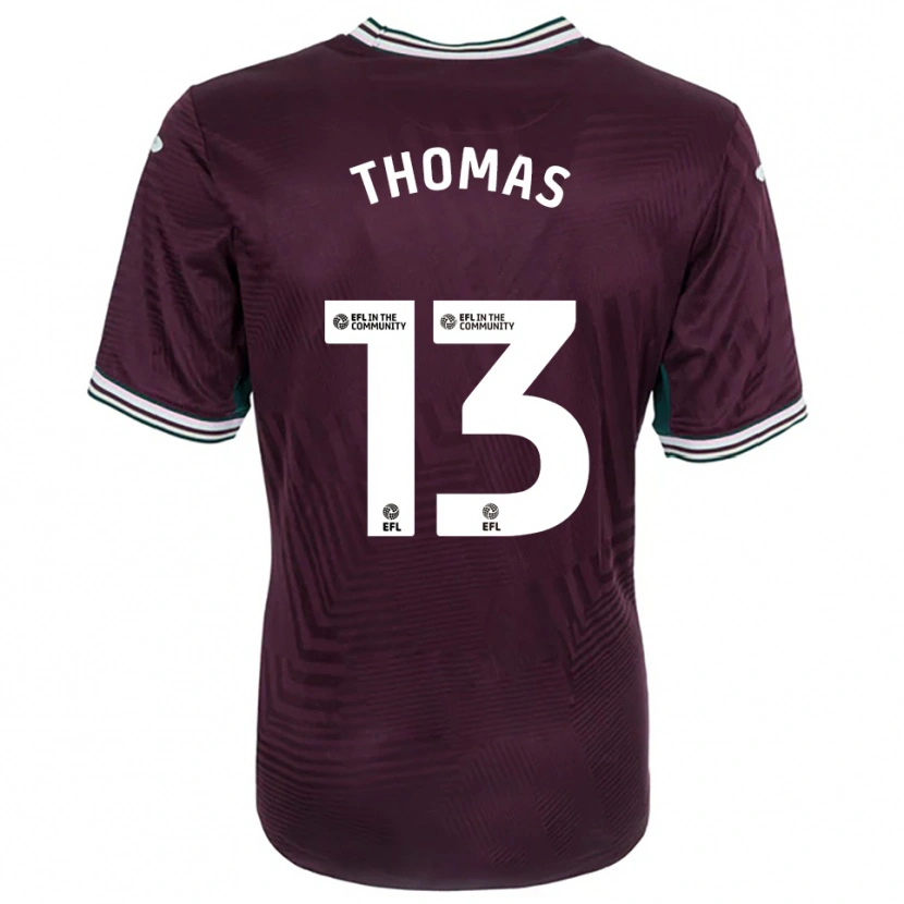 Danxen Heren Elis Thomas #13 Roest Rood Wit Uitshirt Uittenue 2025/26 T-Shirt