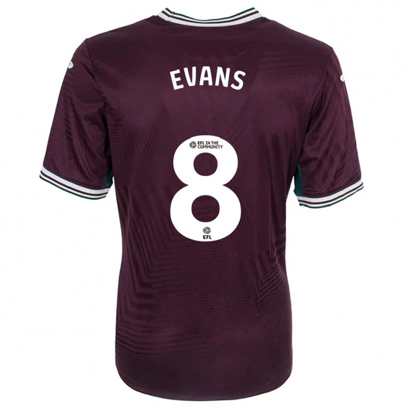 Danxen Heren Bobo Evans #8 Roest Rood Wit Uitshirt Uittenue 2025/26 T-Shirt