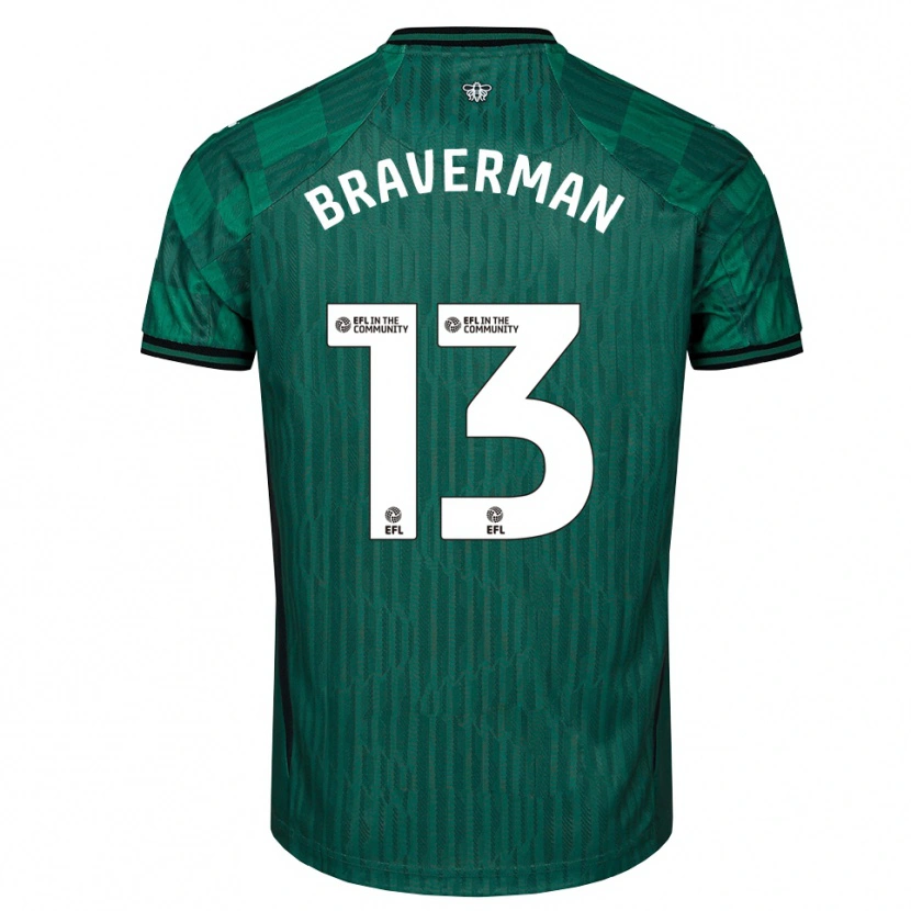 Danxen Heren Zack Braverman #13 Groen Zwart Uitshirt Uittenue 2025/26 T-Shirt