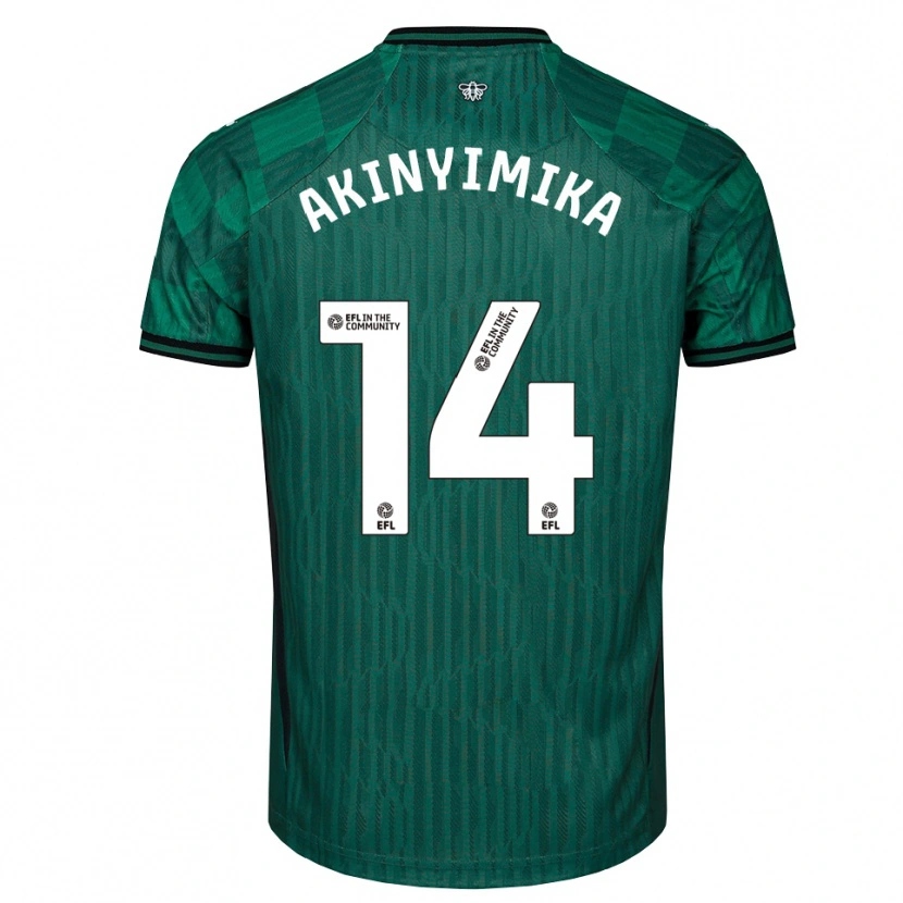 Danxen Heren Tobi Akinyimika #14 Groen Zwart Uitshirt Uittenue 2025/26 T-Shirt