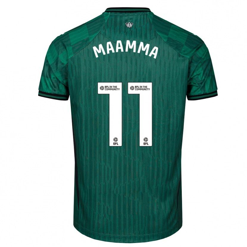Danxen Heren Othmane Maamma #11 Groen Zwart Uitshirt Uittenue 2025/26 T-Shirt