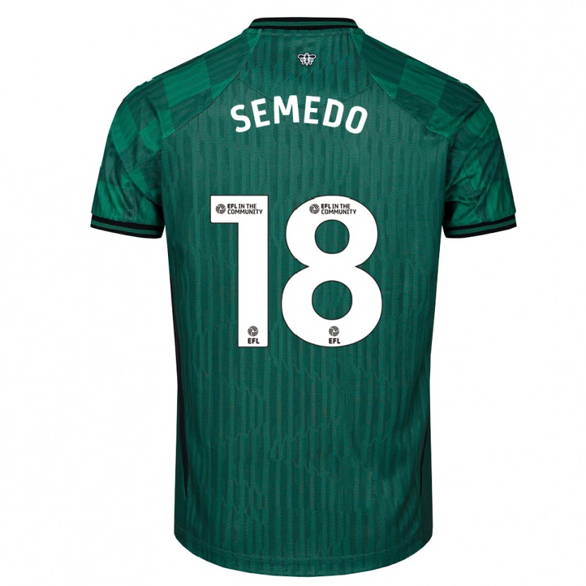 Danxen Heren Vivaldo Semedo #18 Groen Zwart Uitshirt Uittenue 2025/26 T-Shirt