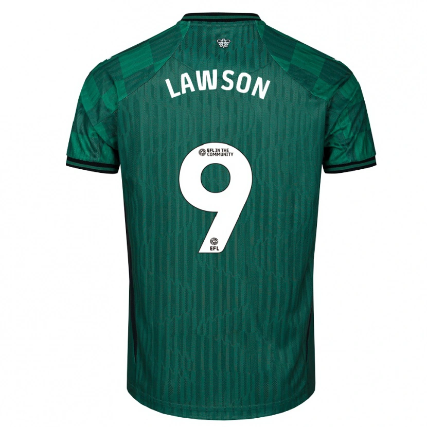 Danxen Heren Jonathan Lawson #9 Groen Zwart Uitshirt Uittenue 2025/26 T-Shirt