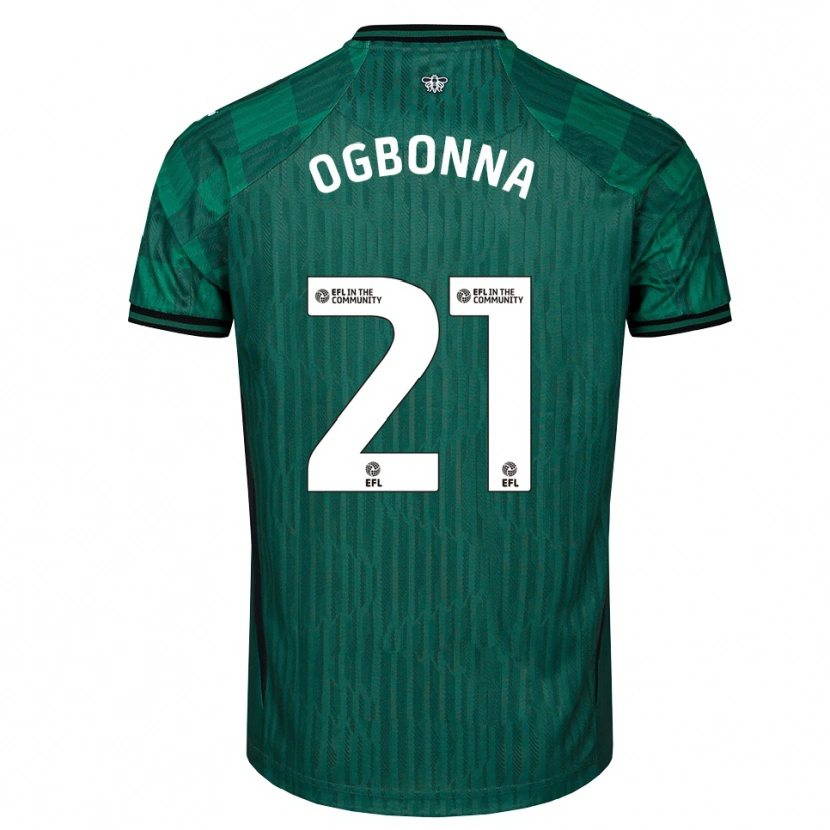 Danxen Heren Angelo Ogbonna #21 Groen Zwart Uitshirt Uittenue 2025/26 T-Shirt