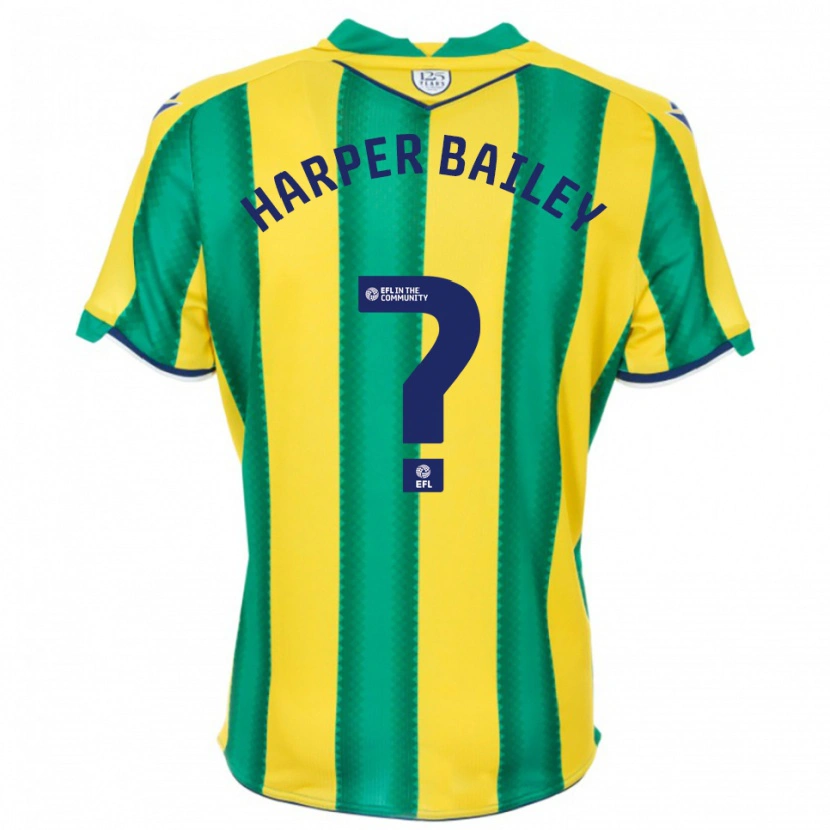 Danxen Heren Aaron Harper-Bailey #0 Geel Groen Uitshirt Uittenue 2025/26 T-Shirt