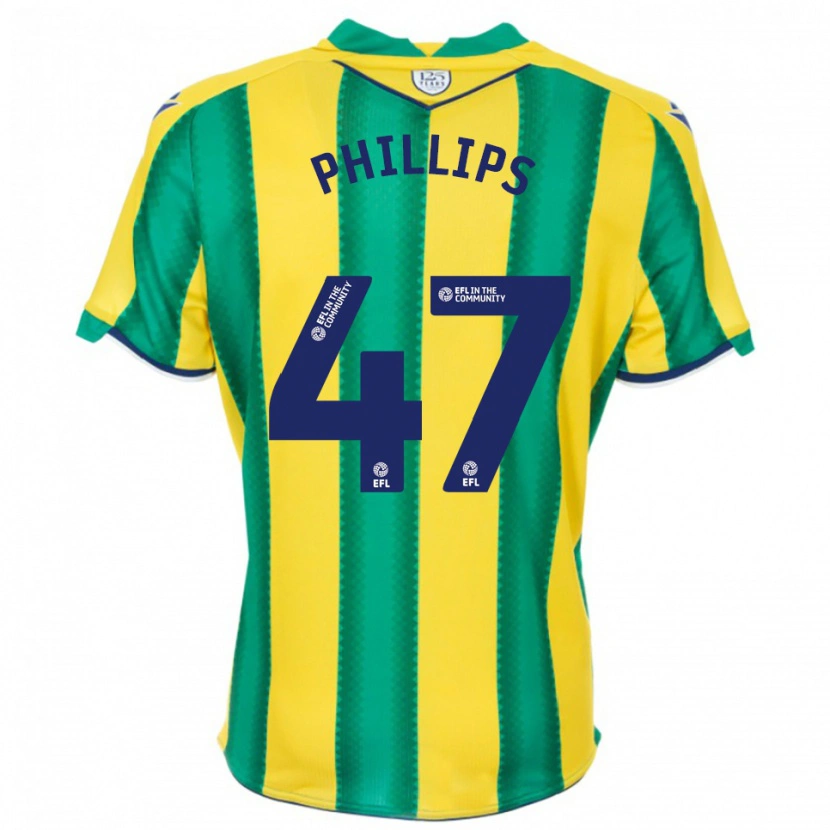 Danxen Heren Nat Phillips #47 Geel Groen Uitshirt Uittenue 2025/26 T-Shirt