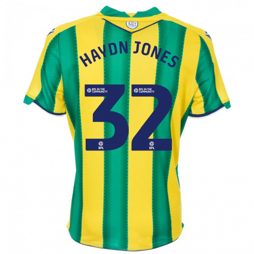 Danxen Heren Mackenzie Haydn Jones #32 Geel Groen Uitshirt Uittenue 2025/26 T-Shirt