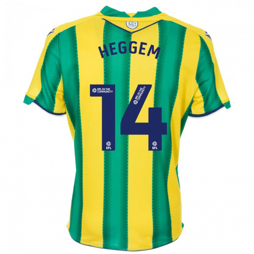 Danxen Heren Torbjørn Heggem #14 Geel Groen Uitshirt Uittenue 2025/26 T-Shirt
