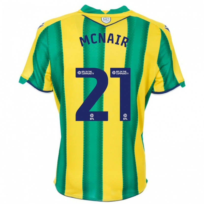 Danxen Heren Paddy Mcnair #21 Geel Groen Uitshirt Uittenue 2025/26 T-Shirt