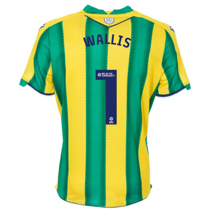 Danxen Heren Joe Wallis #1 Geel Groen Uitshirt Uittenue 2025/26 T-Shirt