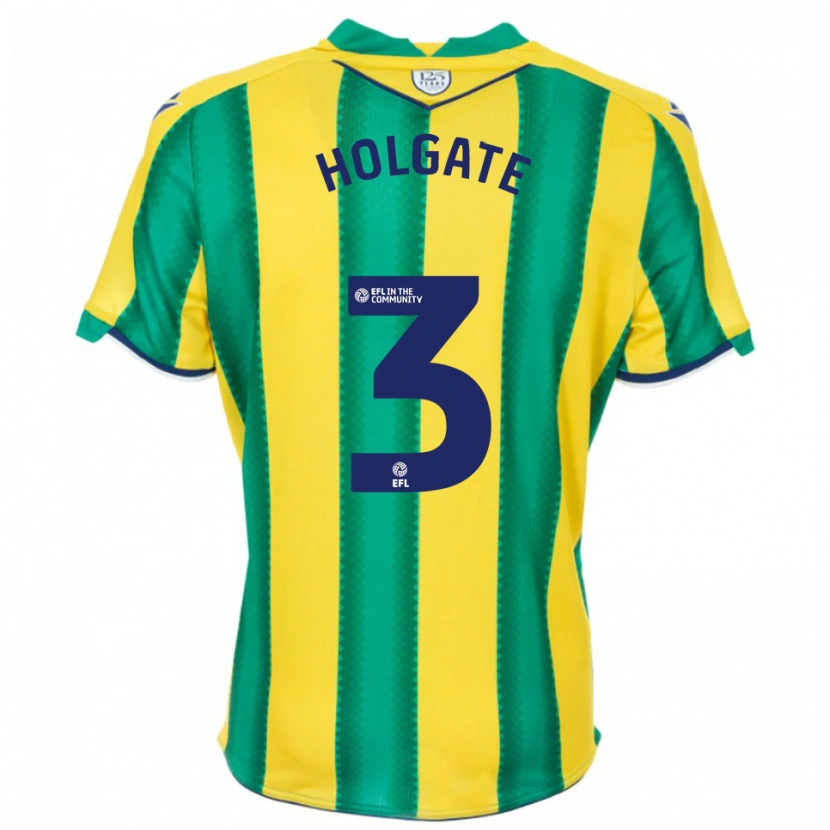 Danxen Heren Mason Holgate #3 Geel Groen Uitshirt Uittenue 2025/26 T-Shirt