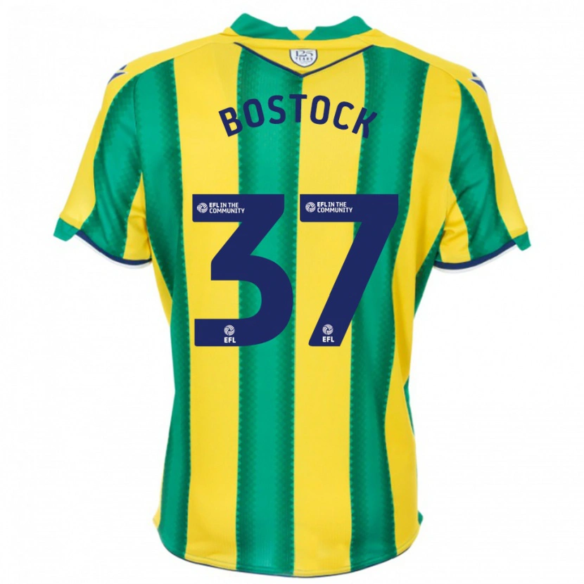 Danxen Heren Oliver Bostock #37 Geel Groen Uitshirt Uittenue 2025/26 T-Shirt