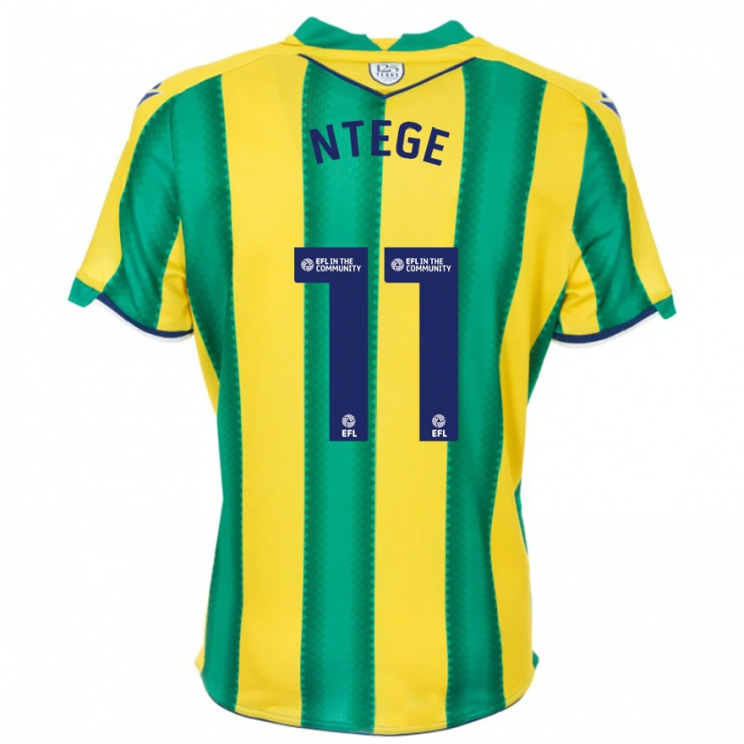 Danxen Heren Torin Ntege #11 Geel Groen Uitshirt Uittenue 2025/26 T-Shirt