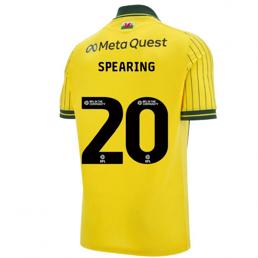Danxen Heren Natasha Spearing #20 Geel Groen Uitshirt Uittenue 2025/26 T-Shirt