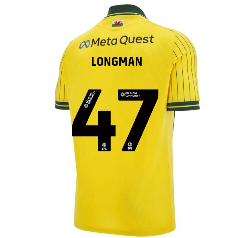 Danxen Heren Ryan Longman #47 Geel Groen Uitshirt Uittenue 2025/26 T-Shirt