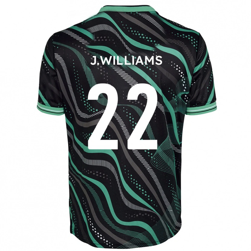 Danxen Heren Josh Williams #22 Zwart Groen Uitshirt Uittenue 2025/26 T-Shirt