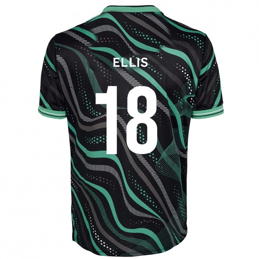 Danxen Heren Jack Ellis #18 Zwart Groen Uitshirt Uittenue 2025/26 T-Shirt