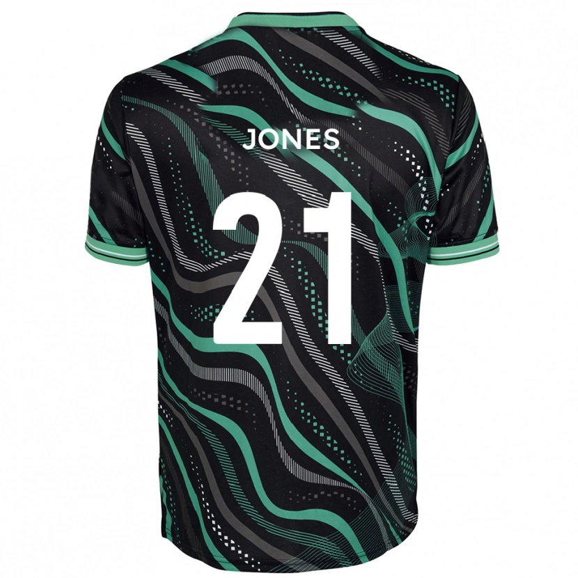 Danxen Heren Jordan Jones #21 Zwart Groen Uitshirt Uittenue 2025/26 T-Shirt