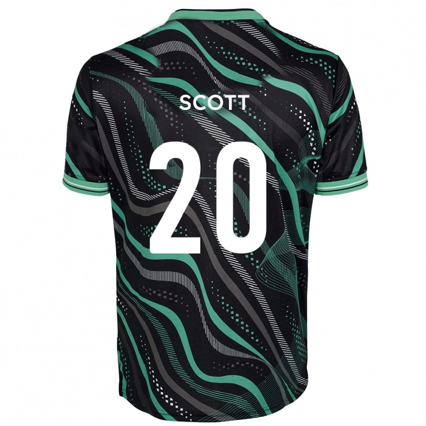Danxen Heren Cedwyn Scott #20 Zwart Groen Uitshirt Uittenue 2025/26 T-Shirt