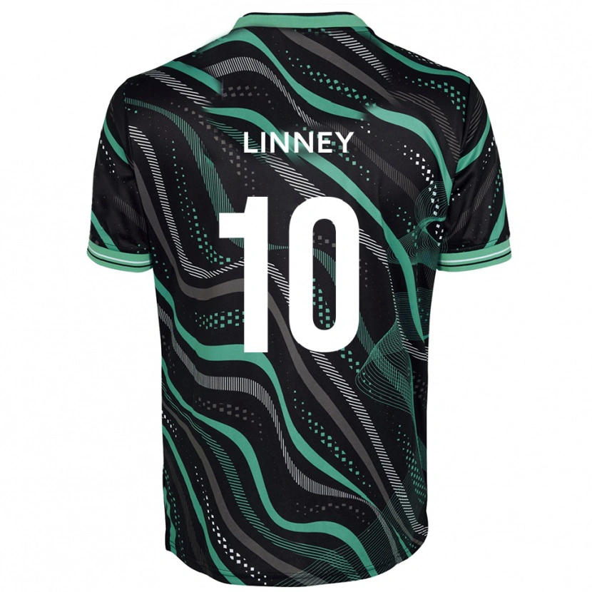 Danxen Heren Regan Linney #10 Zwart Groen Uitshirt Uittenue 2025/26 T-Shirt