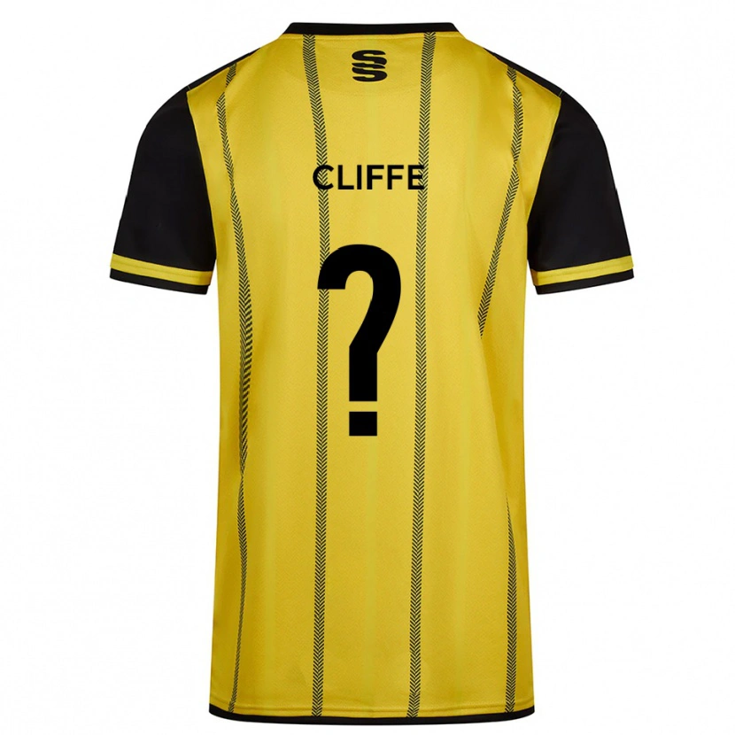Danxen Heren Nathan Cliffe #0 Geel Zwart Uitshirt Uittenue 2025/26 T-Shirt