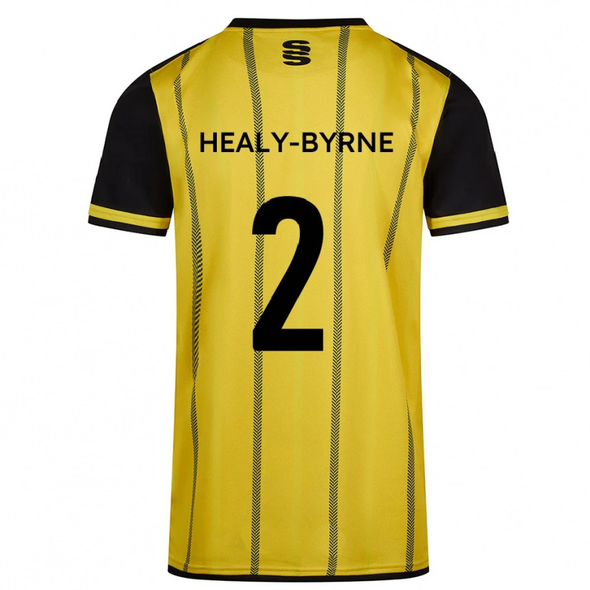 Danxen Heren Alex Healy-Byrne #2 Geel Zwart Uitshirt Uittenue 2025/26 T-Shirt