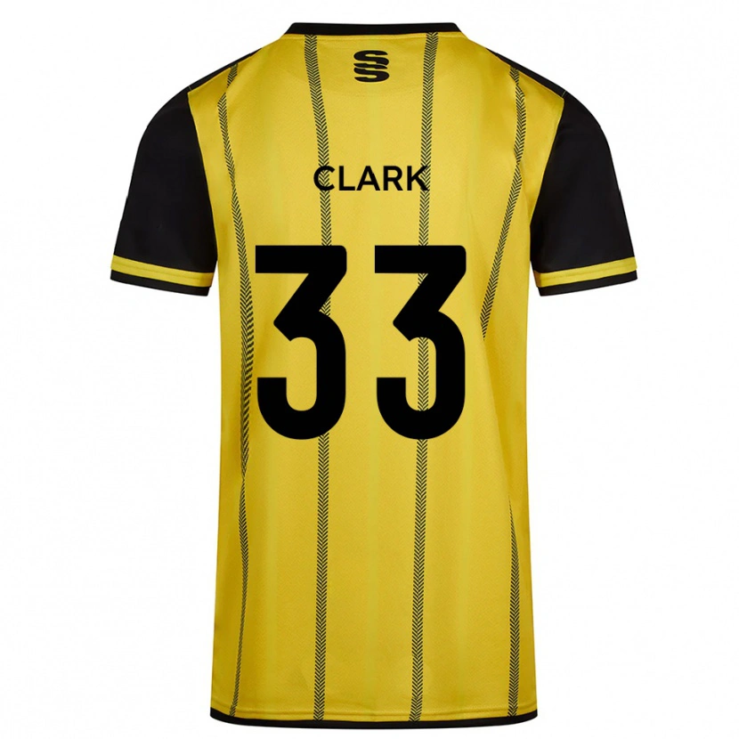 Danxen Heren Charlie Clark #33 Geel Zwart Uitshirt Uittenue 2025/26 T-Shirt
