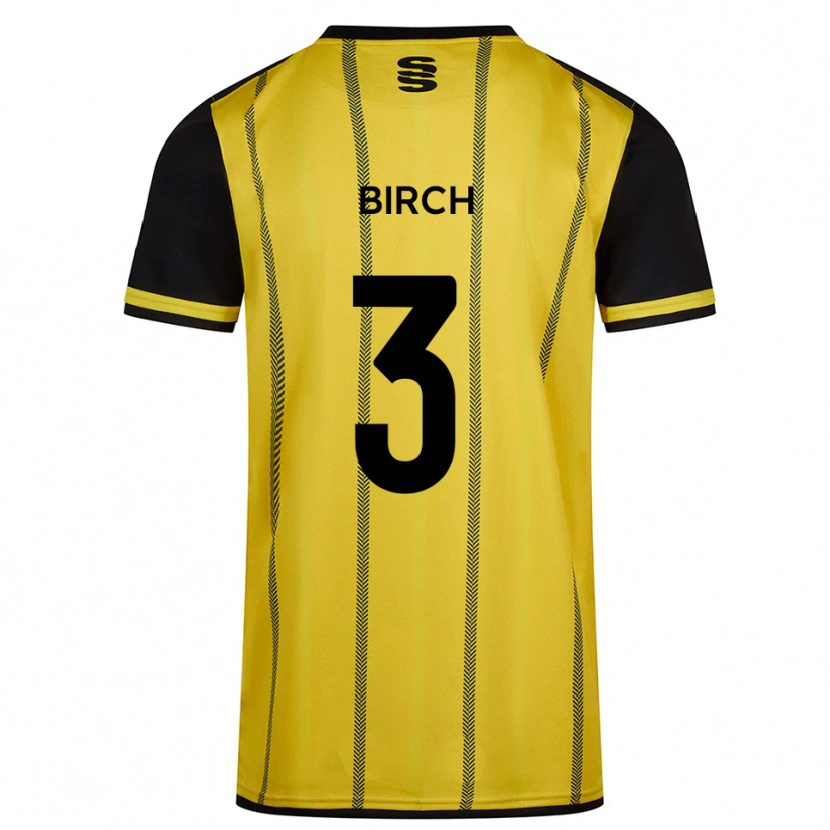 Danxen Heren Sam Birch #3 Geel Zwart Uitshirt Uittenue 2025/26 T-Shirt