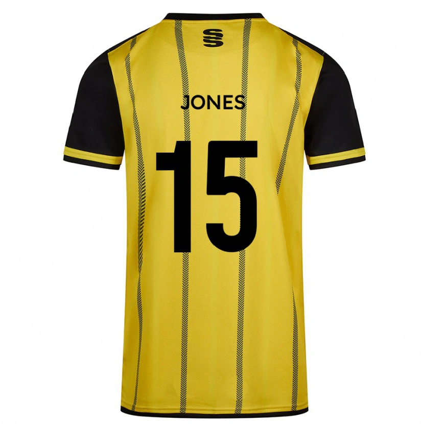 Danxen Heren Kieran Jones #15 Geel Zwart Uitshirt Uittenue 2025/26 T-Shirt