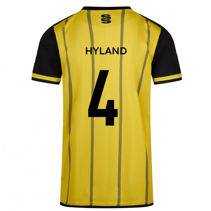 Danxen Heren Mia Hyland #4 Geel Zwart Uitshirt Uittenue 2025/26 T-Shirt