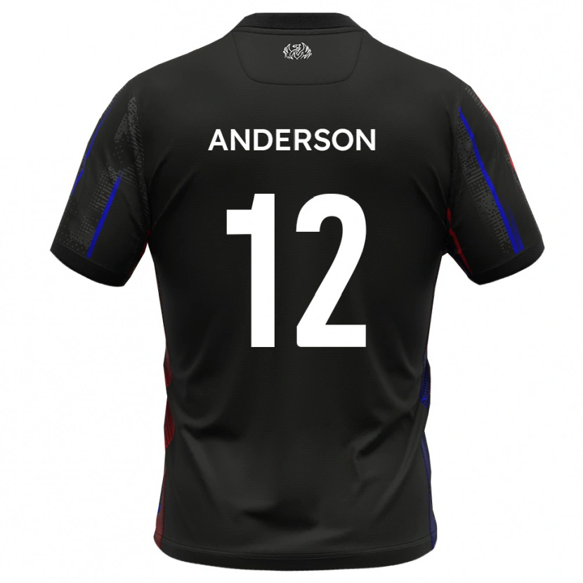 Danxen Heren Keane Anderson #12 Zwart Rood Uitshirt Uittenue 2025/26 T-Shirt
