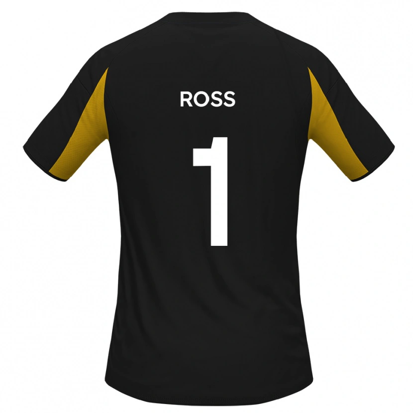 Danxen Heren Ethan Ross #1 Zwart Geel Uitshirt Uittenue 2025/26 T-Shirt