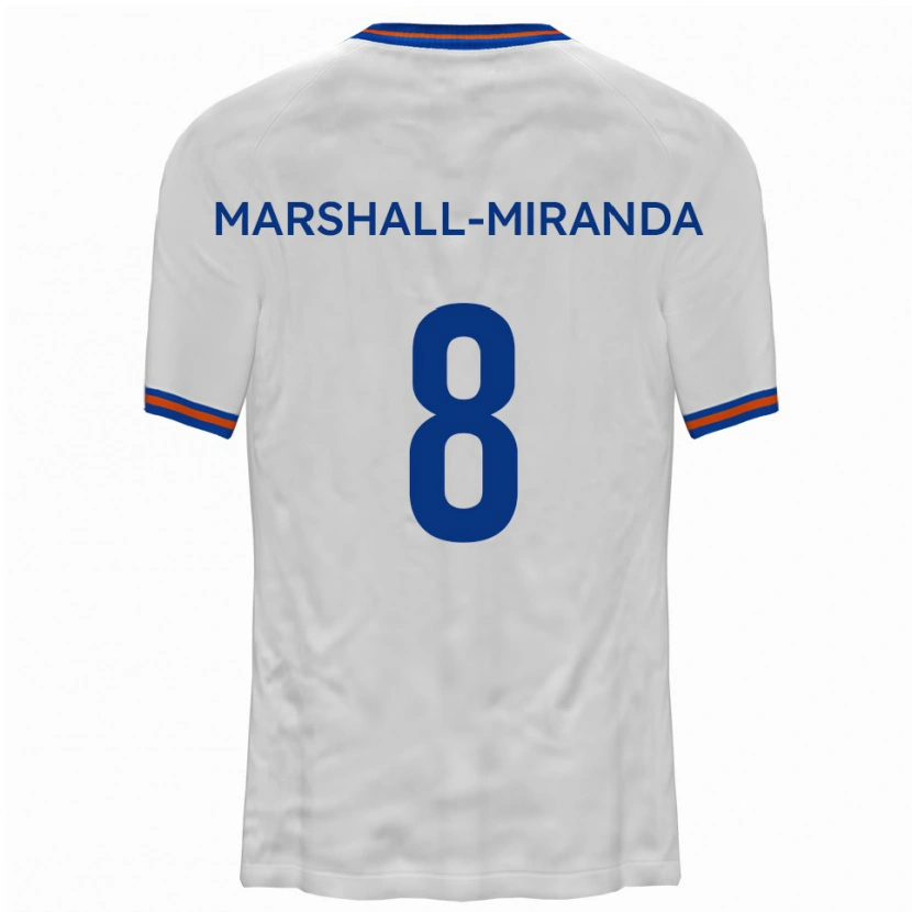 Danxen Heren Marley Marshall-Miranda #8 Wit Blauw Uitshirt Uittenue 2025/26 T-Shirt