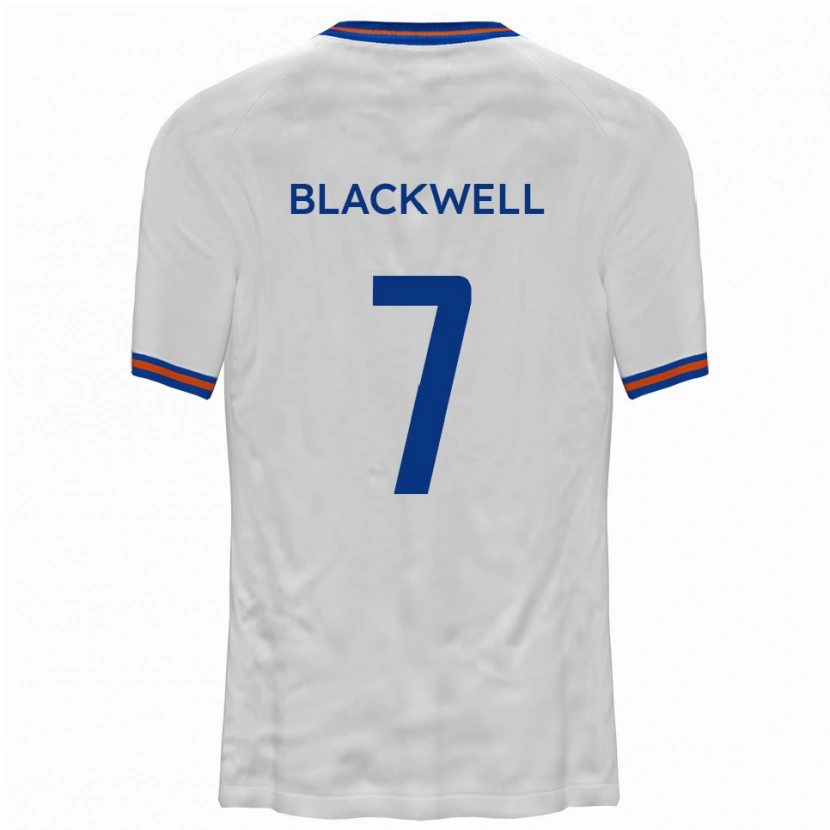 Danxen Heren Tom Blackwell #7 Wit Blauw Uitshirt Uittenue 2025/26 T-Shirt