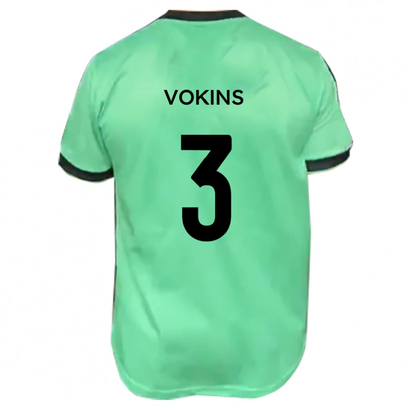 Danxen Heren Jake Vokins #3 Turkoois Zwart Uitshirt Uittenue 2025/26 T-Shirt