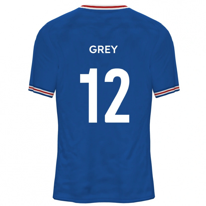Danxen Heren Joe Grey #12 Dodger Blue Uitshirt Uittenue 2025/26 T-Shirt