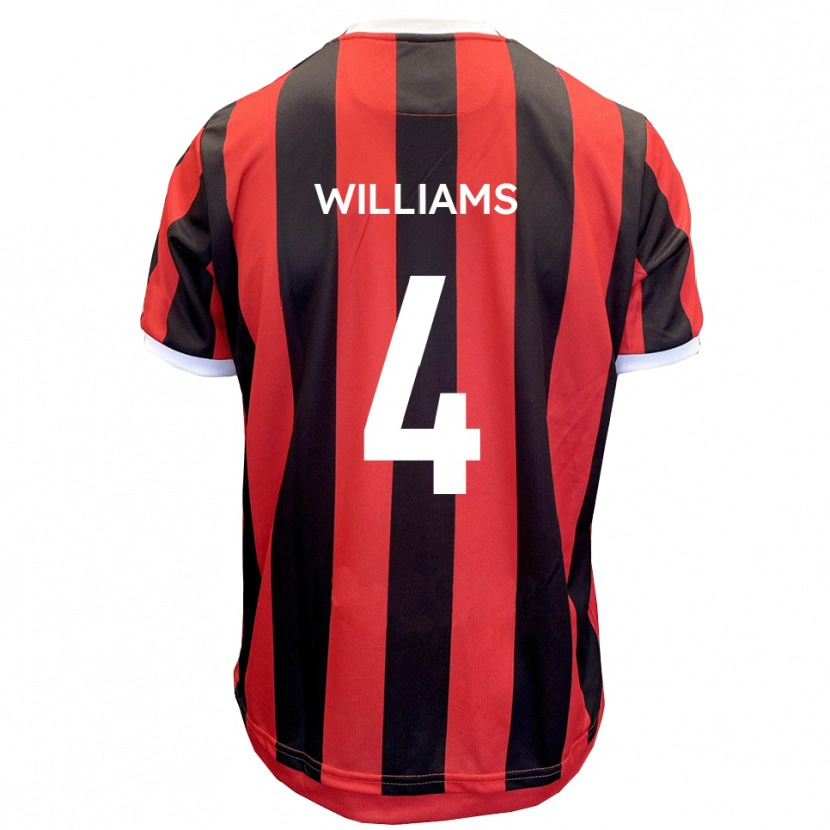 Danxen Heren Morgan Williams #4 Rood Zwart Uitshirt Uittenue 2025/26 T-Shirt
