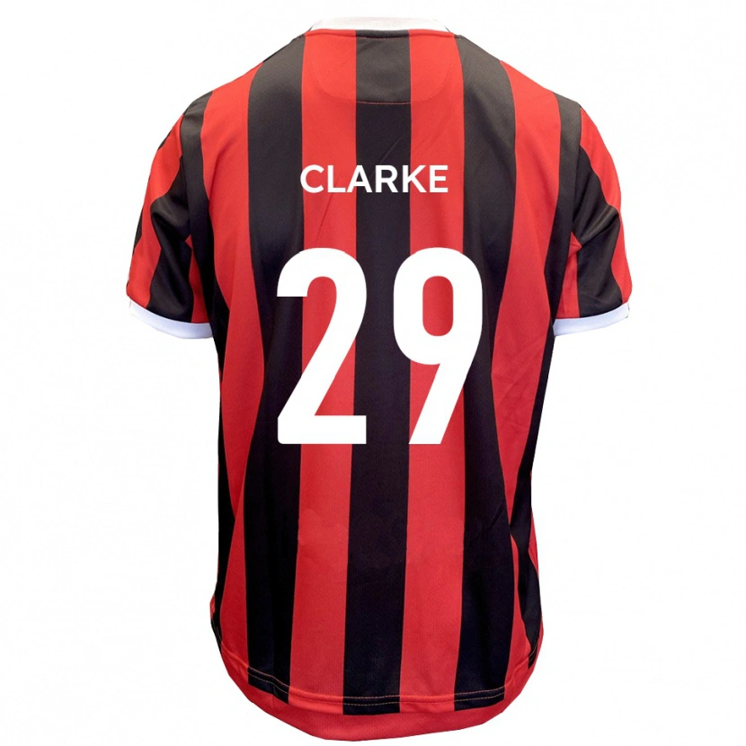 Danxen Heren Jahmari Clarke #29 Rood Zwart Uitshirt Uittenue 2025/26 T-Shirt