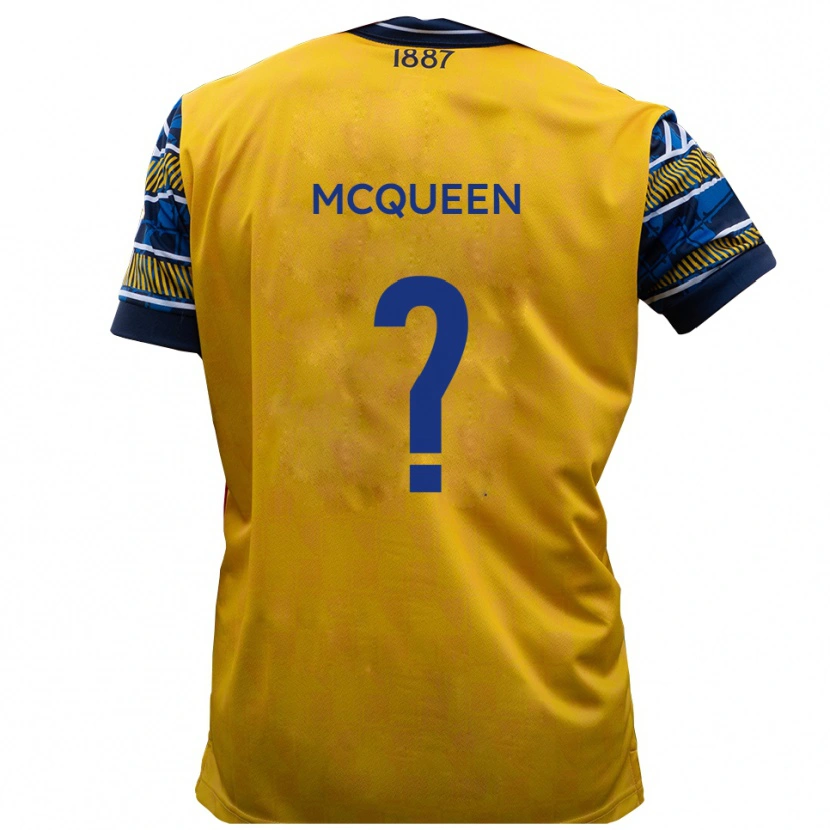Danxen Heren Cameron Mcqueen #0 Geel Zwart Uitshirt Uittenue 2025/26 T-Shirt