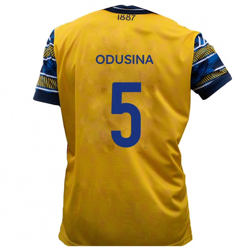 Danxen Heren Timi Odusina #5 Geel Zwart Uitshirt Uittenue 2025/26 T-Shirt